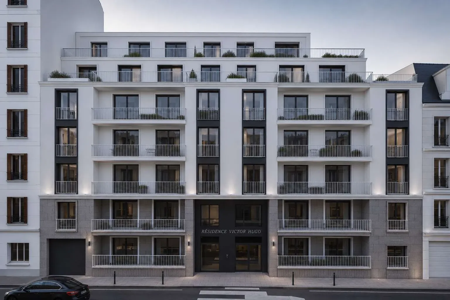 Logement collectif à Maisons-Alfort, façade